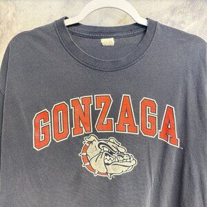 Vintage Gonzaga University T Shirt Mens XL 23x26 Blue College Y2K